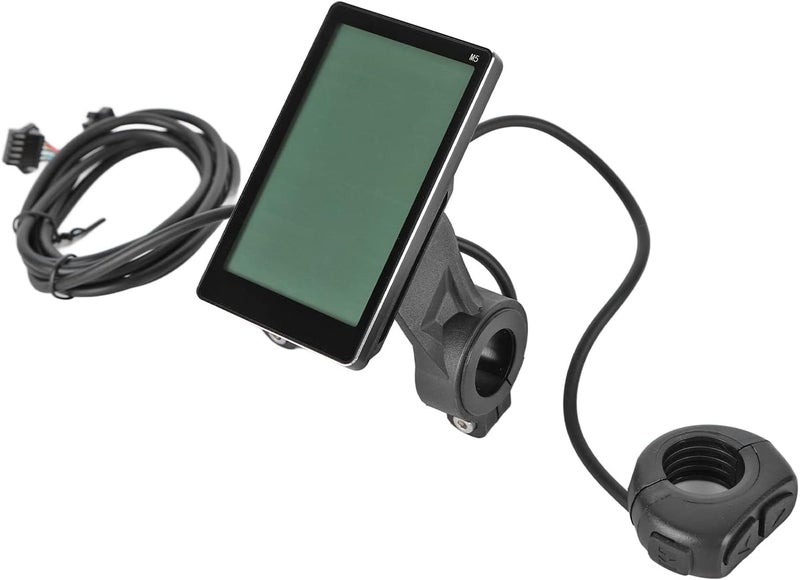 Fockety Electric M5 LCD Display, ABS, Switch Buttons, Lightweight Speedometer, Power Indicator, 31.8mm 22.2mm, Compact Portable, for E Bikes Scooters - Image 1